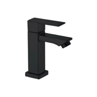 Torneira De Banheiro Lavabo Luxo Metal Cromada Moderna Preta