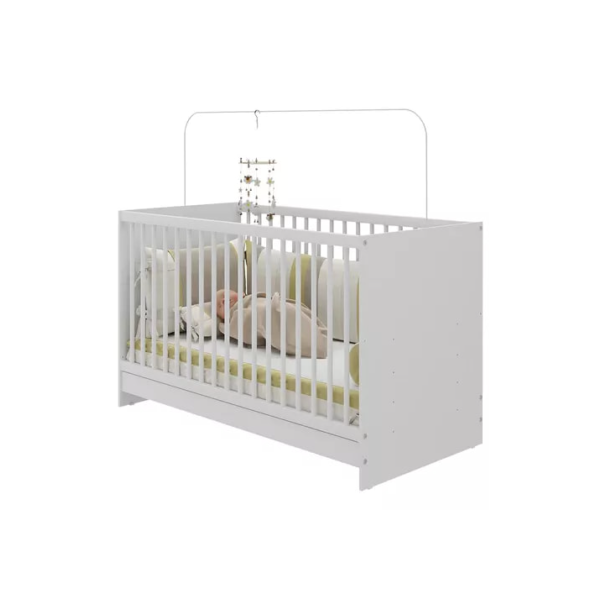 Berço 3 em 1 com Colchão Incluso Multimóveis MP0527GC Branco