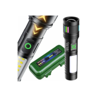 Lanterna Led Hw Recarregável Usb Tática Profissional Camping Pesca Emergência À Prova D'água