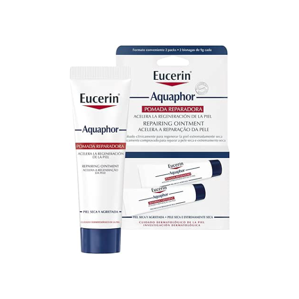 EUCERIN Pomada Reparadora Aquaphor Duopack 10ml, Hidratação Intensiva, Hidratante Labial
