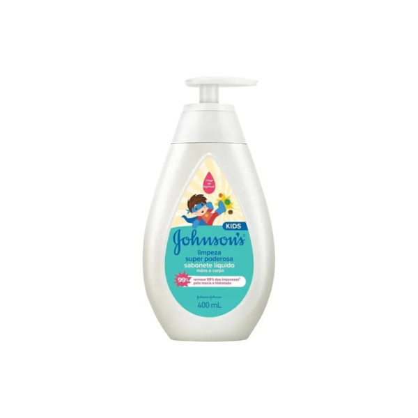 Johnson's Kids sabonete líquido limpeza super poderosa 400ml