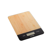 LYOR - Balança de Cozinha Digital de Vidro com Estampa de Bambu 5kg