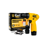 Parafusadeira Furadeira Sem Fio De 10mm 3/8 Tb-12a 1 Bateria Lítio 12v The Black Tools cor Amarelo