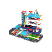 Mega City Garagem Pista Carrinhos Infantil Estacionamento Conect Brinq Brinquedo Menino Presente Educativo Interativo Criança Diversão Veículos Miniaturas