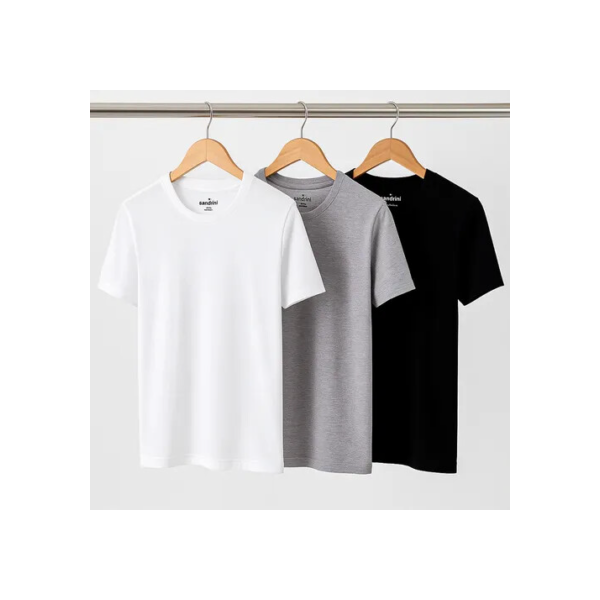 Kit 3 Camisetas Algodão Dia Dia Sandrini Básica Conforto