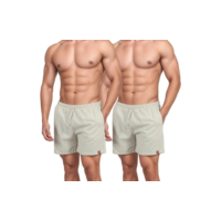 Kit 2 Short De Linho Masculino Básico Mauricinho Premium