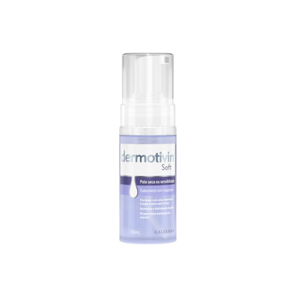 Dermotivin Espuma De Limpeza Facial Pele Seca Ou Sensibilizada Soft 130ml