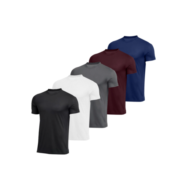 Kit 5 Camiseta Masculina Dry Proteção Solar UV50 Térmica Anti Suor Academia Esporte Basica Lisa