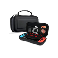 Case Capa Protetora Compativel com Nintendo Switch Oled com Slots Memory Card Estojo Premium Forro Macio e Resistente (Preta)