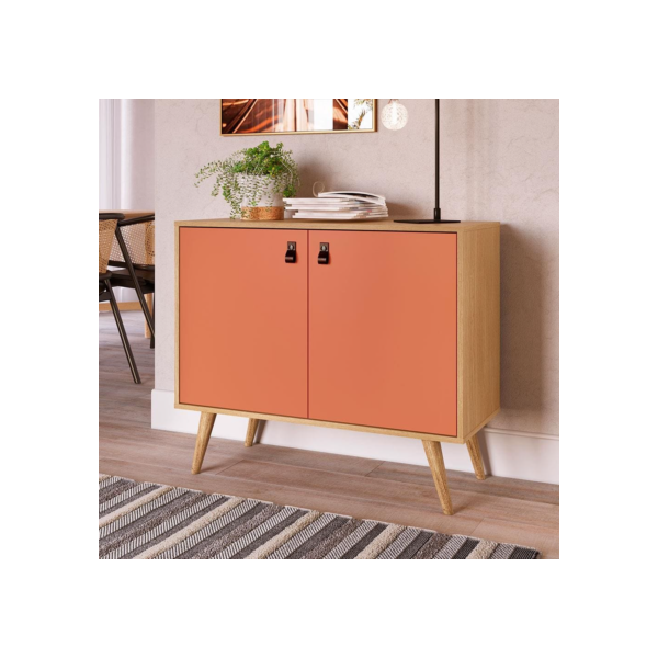 Buffet de Sala de Jantar Genialflex Amber com 2 Portas e 1 Prateleira - 90,8cm de largura