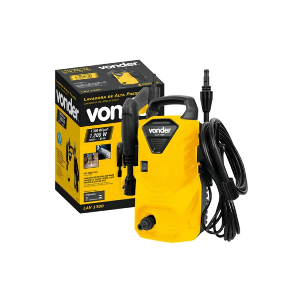 Lavadora De Alta Pressão Vonder Leve Lav 1300 90bar - Cor Amarelo-Preto Frequência 60 Hz