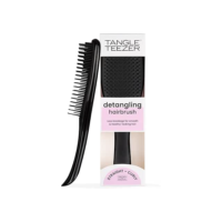 Tangle Teezer - Escova de cabelo desembaraçadora The Wet Detangler Black para todos os tipos de cabelo, seco e úmido. Cor: Preta