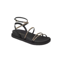 Sandália Feminina Papete Birken Flatform Brilho Strass Gigil