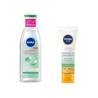 NIVEA Kit Água Micelar Solução de Limpeza 7 em 1 Efeito Matte 200ml + NIVEA Sun UV Face Controle de Oleosidade FPS 60 50ML