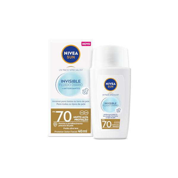 NIVEA SUN Protetor Solar Facial Fluido UV Face Specialist Invisible FPS 70 40ml