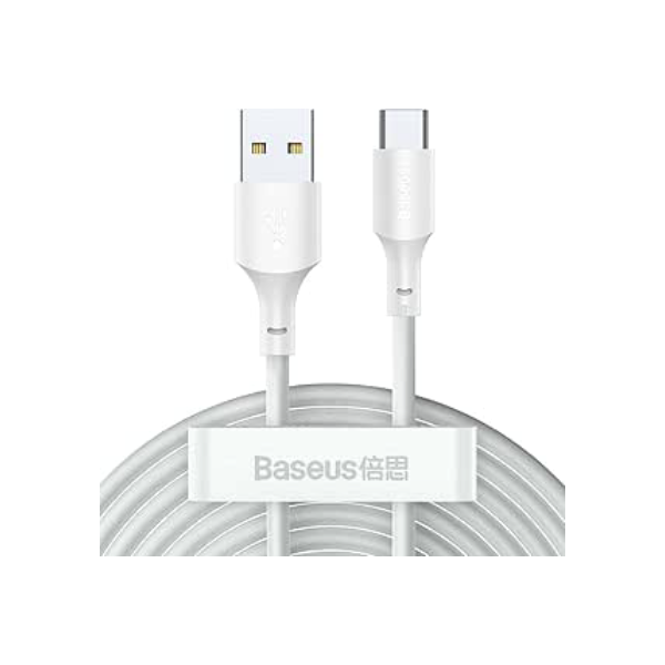 Kit 2X Cabos Baseus 1,5m, Suporte a Carregamento e Transferência de Dados (USB A-USB C)