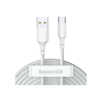 Kit 2X Cabos Baseus 1,5m, Suporte a Carregamento e Transferência de Dados (USB A-USB C)