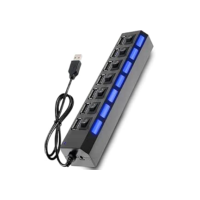 Hub USB 2.0 com 7 Portas – Extensão para PC, Notebook, HD Externo, Pendrive e Periféricos – Conexão Rápida e Prática