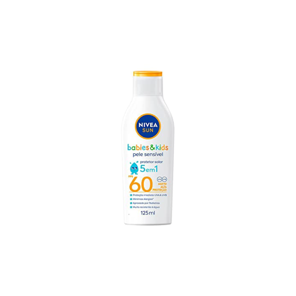 NIVEA SUN Protetor Solar Kids & Babies Pele Sensível FPS 60 125ml