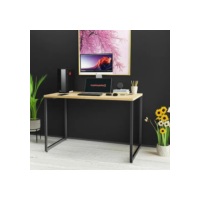 Escrivaninha Mesa Computador Gamer Industrial 90cm Setup Home Office Preto E Nature
