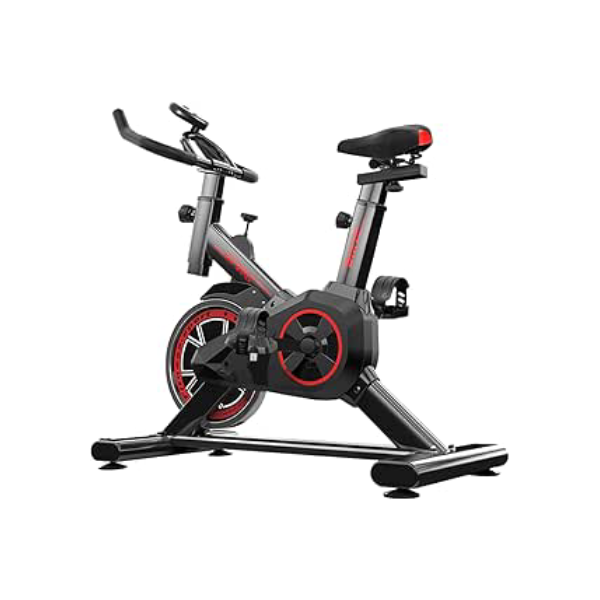 Bicicleta Ergométrica Vertical Silenciosa MAX, 3kg, Compacta e Estável, Ideal para Treino em Casa, Preto/Vermelho