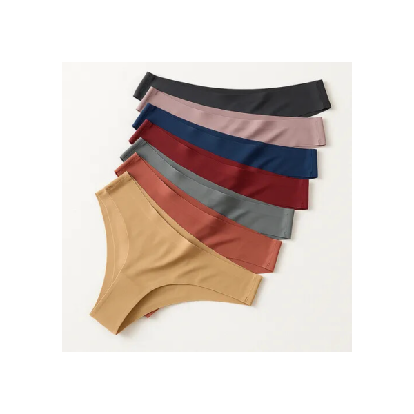 Kit 8 Calcinhas Tanga Sem Costura A Laser Cor Lisa Atacado