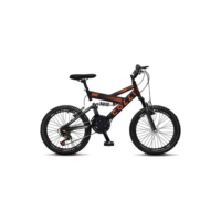 Bicicleta Colli Gps Dupla Suspensão Full Aro 20 21v Cor Preto C/ Laranja Neon Tamanho do quadro 14
