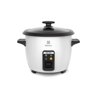 Electrolux RCB50 - Panela Elétrica vapor arroz, capacidade 1,3L, 7 xícaras manter aquecido, panela removível antiaderente, tampa vidro, 127v, por Rita Lobo, branca