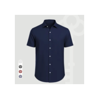Camisa Social Masculina Gola Italiana Confortável
