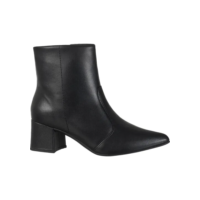 Bota Feminina Bico Fino Cano Curto Salto Clássica Elegante