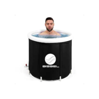 Banheira De Gelo Recovery Imersão Crioterapia Recuperação Muscular Inflável Atleta Pro Portátil Dobrável 320l Cold Plunge Reforçado Bisbel