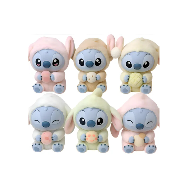 Boneco Stitch Labubu Disney Surpresa Chaveiro Warmie Cor Azul