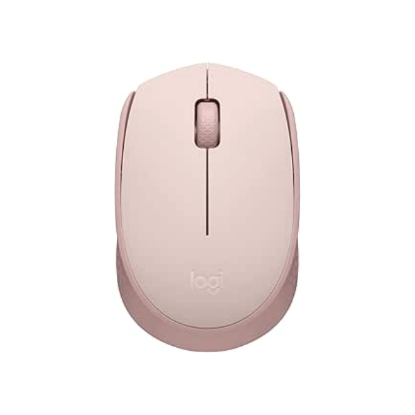 Mouse sem fio Logitech M170 com Design Ambidestro Compacto, Conexão USB e Pilha Inclusa - Rosa