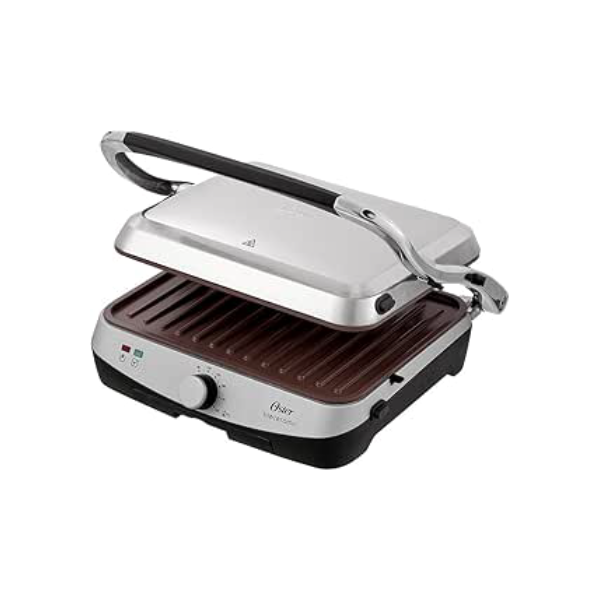 Oster Grill Bioceramic 2 Em 1, 220V, Inox, 1500W, CKSTPA4881