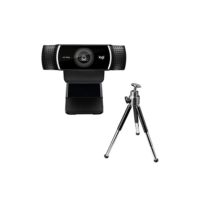 Webcam Full HD Logitech C922 Pro Stream com Microfone Embutido para Chamadas e Gravações em Video 1080p e Tripé Incluso - Compatível com Logitech Capture