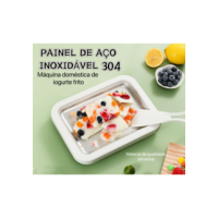 Máquina de Fazer Sorvete de Iogurte Em Rolo Sem Fio Com 2 Espatulas Para Crianças Rosa e Branco