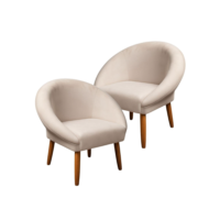 Kit 2 Poltronas Decorativa para Recepção Comercial Tecido Veludo Confortável Pés de Madeira