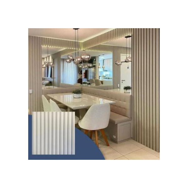 18 Placas 3d Pvc Painel Ripado Parede Revestimento 50 X 50cm Lavavel Duravel Faixada Moldura Impermeavel Facil Instalação - REVEST3D
