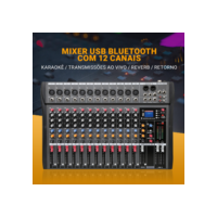 VEDO Mixer De Áudio Portátil 12/8/7 Canais Console De Mixagem Profissional USB Bluetooth Mesa De Som Para Igreja