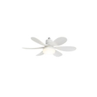 COIBEU Ventilador de Teto Bivolt com LED E27 e Controle Remoto, Luminária Econômica de Energia, 6 Lâminas Destacáveis
