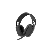 Headset Sem Fio Logitech Zone Vibe 100 Com Microfone Flip- to-Mute Com Cancelamento de Ruído, Conexão Bluetooth, Até 20h de Bateria, Design Leve e Confortável - Grafite