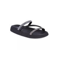 Sandalia Papete Moleca Feminina Tiras Strass Macia Original