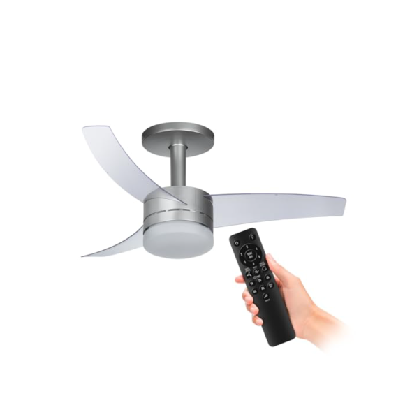 Ventilador de Teto Arno Ultimate Bivolt Prata VX15, 150W, Controle Remoto, 6 Velocidades, 4 Funções e Iluminação para 2 Lâmpadas