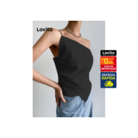 Lovito Regata Feminina Um ombro Só assimétrica LNE52005