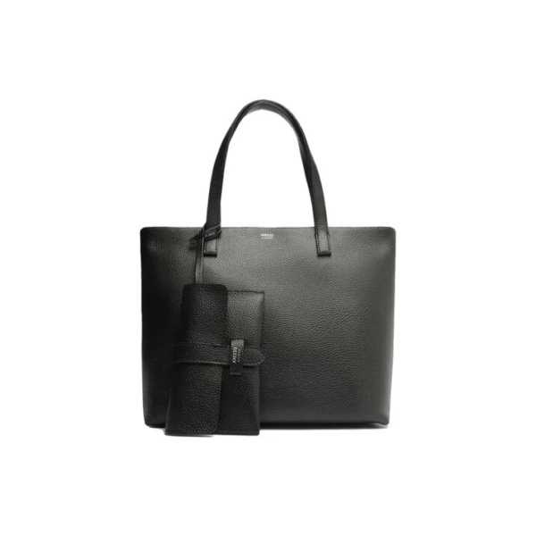 Bolsa Arezzo Shopping Tamanho Grande Lisa Com Carteira Cor Preto