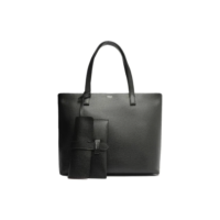 Bolsa Arezzo Shopping Tamanho Grande Lisa Com Carteira Cor Preto