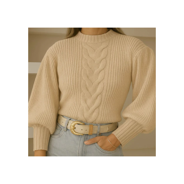 Blusa Trico De Frio Inverno Com Trança Moda Blogueira