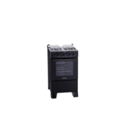 Fogão 4 bocas Atlas Mônaco Plus Preto com Acendimento Automático e Mesa Inox