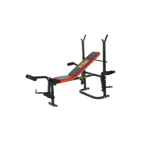 Banco Supino Musculação Academia Residencial Multi Posições Preto E Vermelho