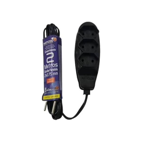 Extensão Paralela Bipolar 2m Preta